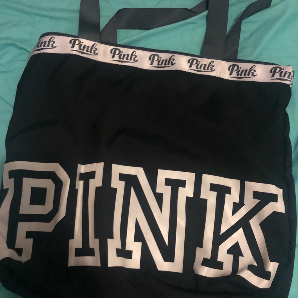 PINK Tote Bag w Top Zip